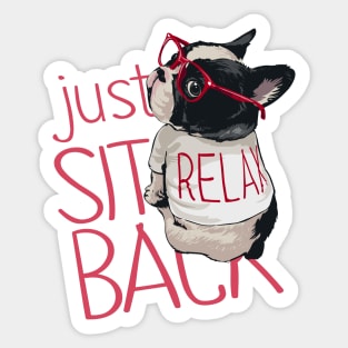 Relaxing French Bulldog Sticker